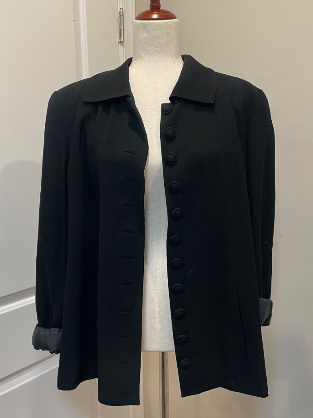 ZELDA Black Cape-style Blazer
